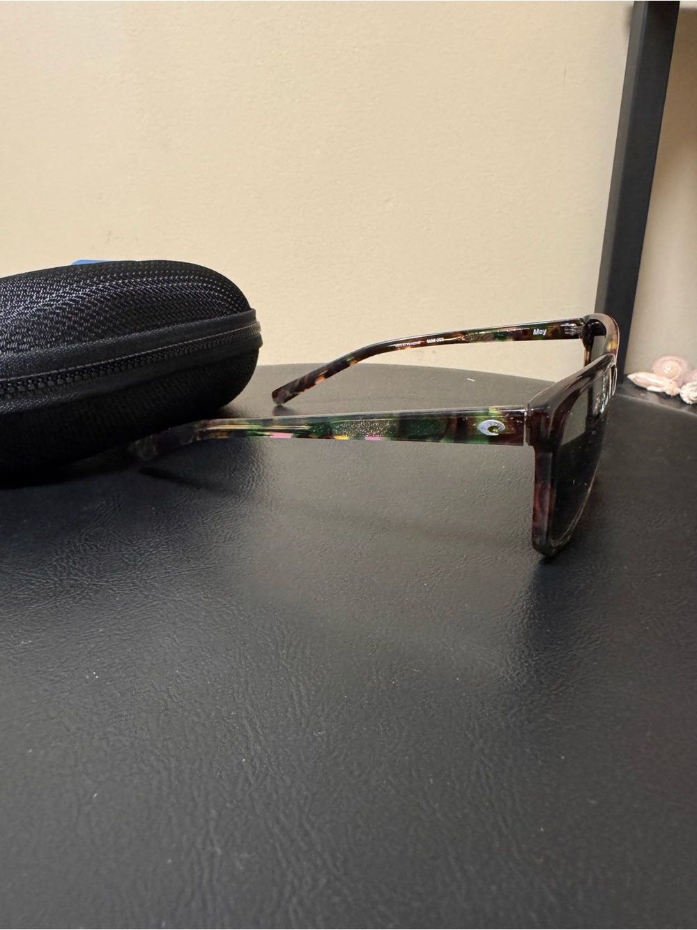Costa May (Abalone) Tortoiseshell Sunglasses with Green Accents